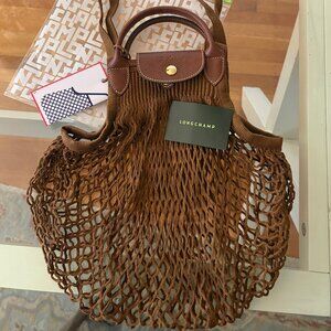 Longchamp Le Pliage Filet Large Knit Bag (Brand New)